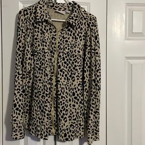 Belle by Kim gravel zip up cardigan.  Never worn.  Size large.